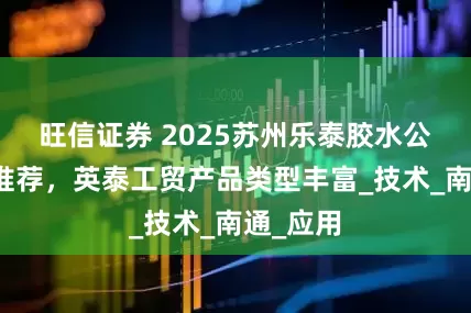 旺信证券 2025苏州乐泰胶水公司口碑推荐，英泰工贸产品类型丰富_技术_南通_应用